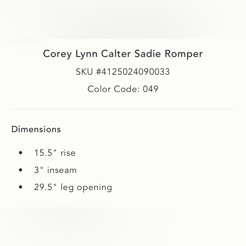Corey Lynn Calter for Anthropologie Sadie Romper Size XS - Picture 11 of 11
